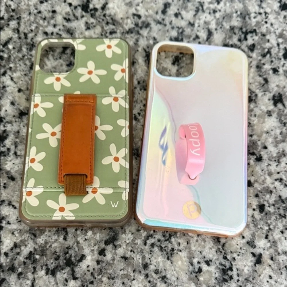 iPhone 11 ProMax Floral and Iridescent Walli and Loopy Phone Cases